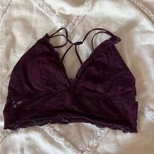 Elegant Lace Bralette in Deep Purple